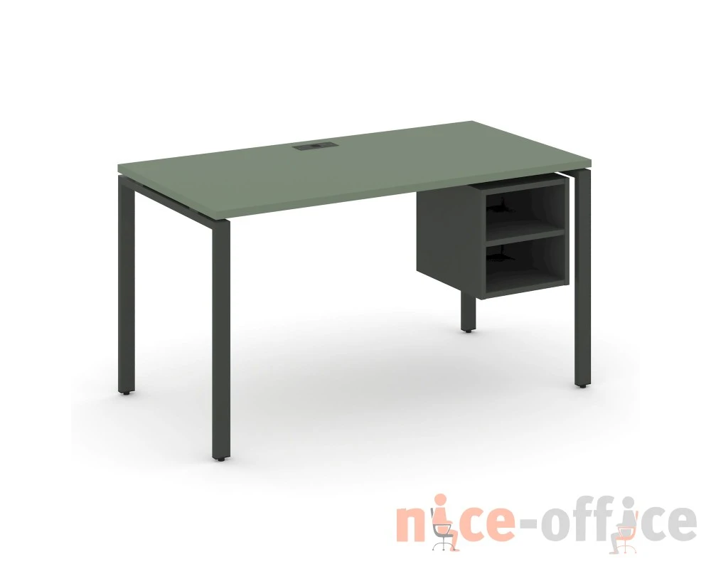 Стол рабочий с подвесной тумбой с 2 открытыми нишами CN.SP-105 980x720x750 Концепт / Concept