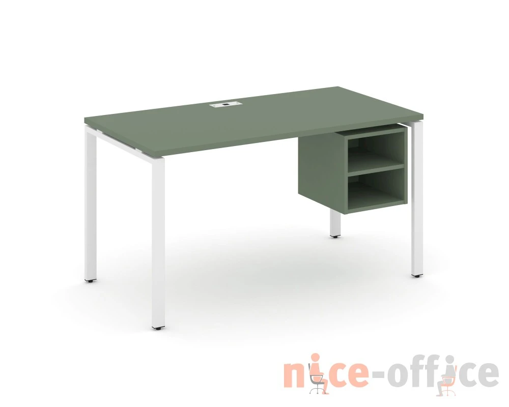 Стол рабочий с подвесной тумбой с 2 открытыми нишами CN.SP-105 980x720x750 Концепт / Concept