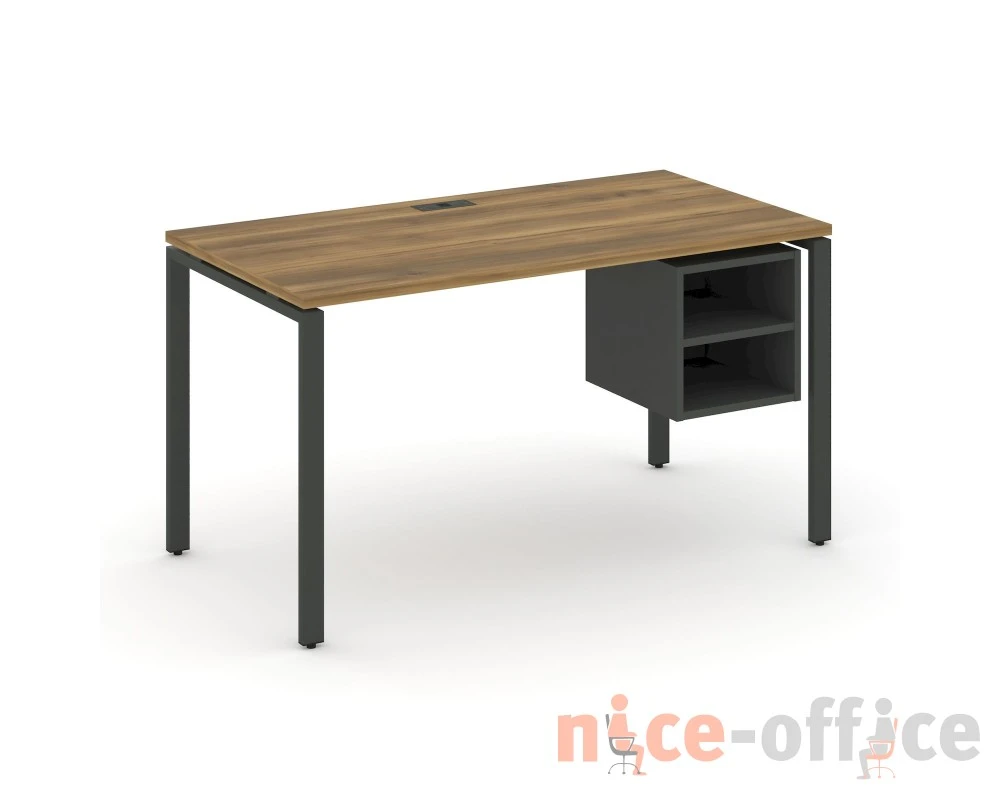 Стол рабочий с подвесной тумбой с 2 открытыми нишами CN.SP-107 1380x720x750 Концепт / Concept