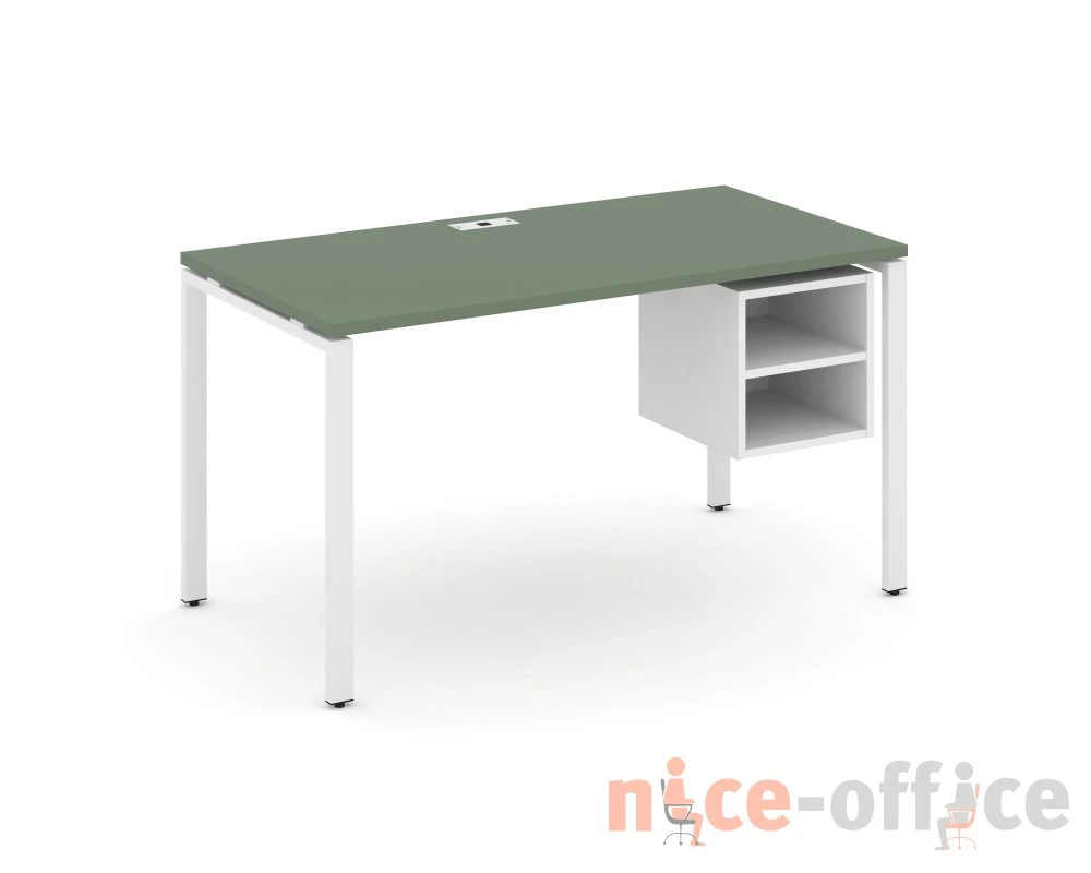 Стол рабочий с подвесной тумбой с 2 открытыми нишами CN.SP-107 1380x720x750 Концепт / Concept