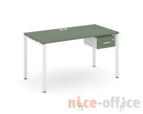 Стол рабочий с подвесной тумбой с одним ящ. CN.SP-109 W 980x720x750 Концепт / Concept images