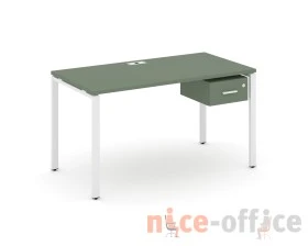 Стол рабочий с подвесной тумбой с одним ящ. CN.SP-109 W 980x720x750 Концепт / Concept images