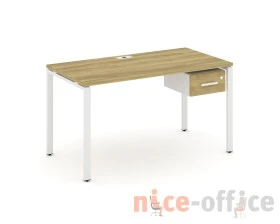 Стол рабочий с подвесной тумбой с одним ящ. CN.SP-111 W 1380x720x750 Концепт / Concept images