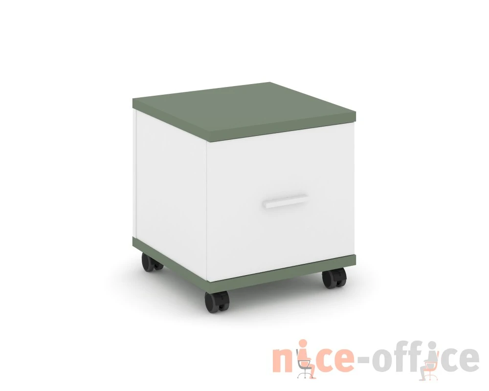 Тумба мобильная 1 распаш. фасад CN.TUM-007 W 420x420x448 Концепт / Concept