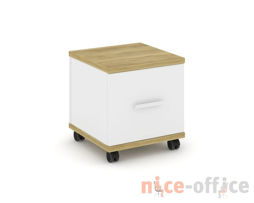 Тумба мобильная 1 распаш. фасад CN.TUM-007 W 420x420x448 Концепт / Concept