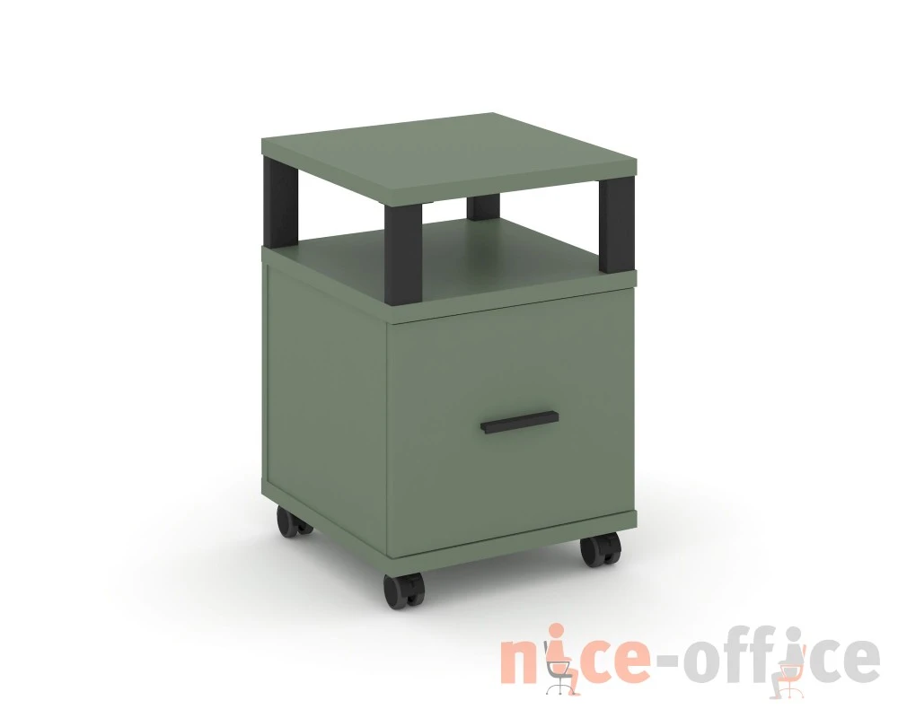 Тумба мобильная 1 распаш. фасад с надставкой CN.TUM-008 B 420x420x615 Концепт / Concept