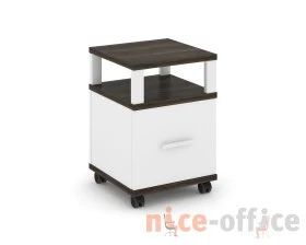 Тумба мобильная 1 распаш. фасад с надставкой CN.TUM-008 W 420x420x615 Концепт / Concept images