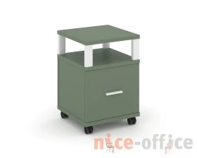 Тумба мобильная 1 распаш. фасад с надставкой CN.TUM-008 W 420x420x615 Концепт / Concept images