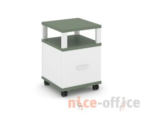 Тумба мобильная 1 распаш. фасад с надставкой CN.TUM-008 W 420x420x615 Концепт / Concept images