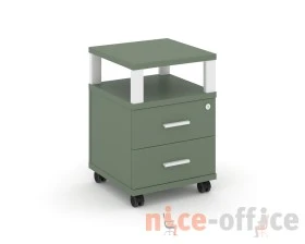 Тумба мобильная 2 ящ. с надставкой CN.TUM-002 W 420x420x615 Концепт / Concept images