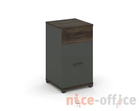 Тумба опорная/приставная 1 ящ. 1 распаш. фасад CN.TUO-005 W 420x420x750 Концепт / Concept images