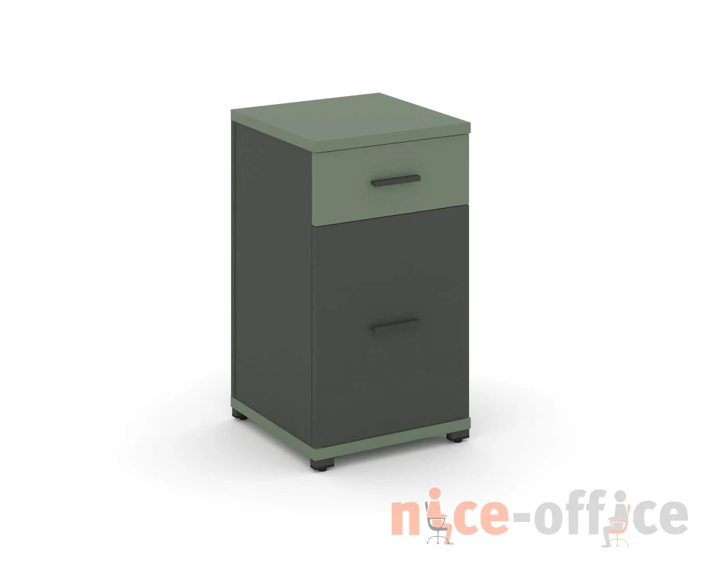 Тумба опорная/приставная 1 ящ. 1 распаш. фасад CN.TUO-005 W 420x420x750 Концепт / Concept