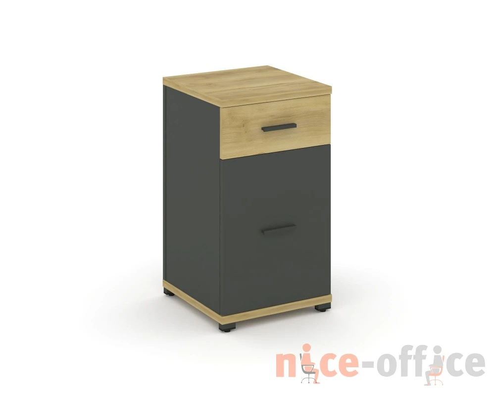 Тумба опорная/приставная 1 ящ. 1 распаш. фасад CN.TUO-005 W 420x420x750 Концепт / Concept