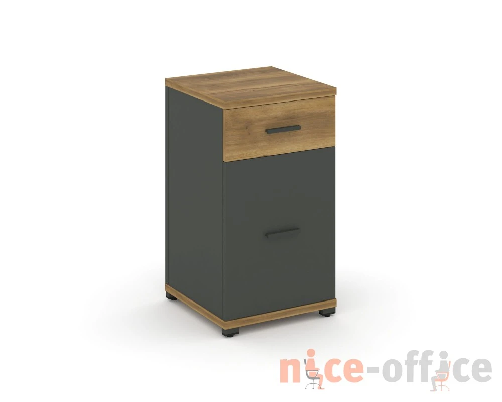Тумба опорная/приставная 1 ящ. 1 распаш. фасад CN.TUO-005 W 420x420x750 Концепт / Concept