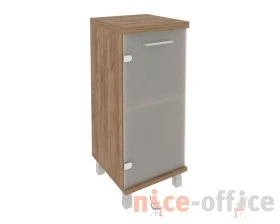 Шкаф низкий узкий 1 низкая дверь стекло левый 401x432x958 Фёст / First images