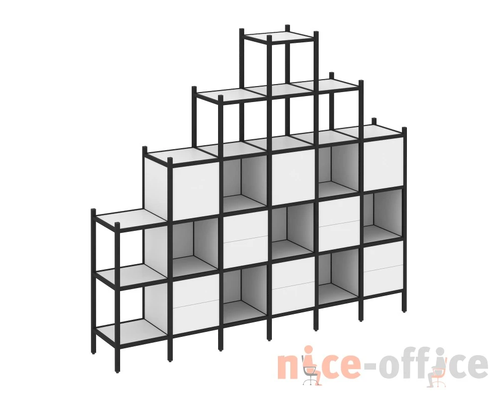 Прямой стеллаж L-24 2526x446x2280 Лофт / Loft