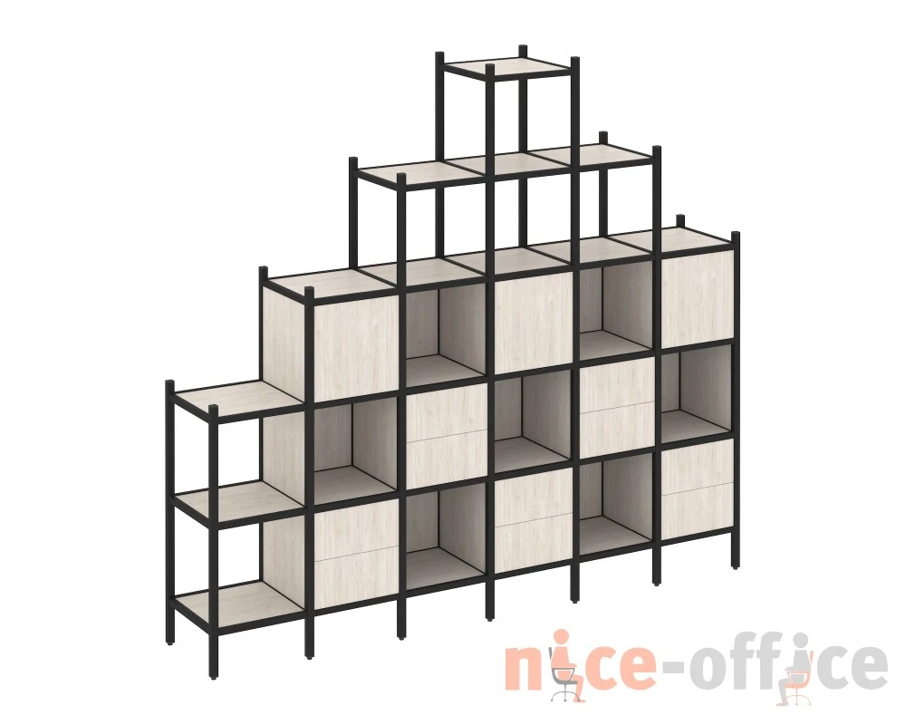 Прямой стеллаж L-24 2526x446x2280 Лофт / Loft