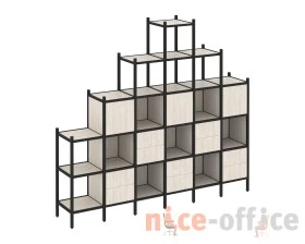 Прямой стеллаж L-24 2526x446x2280 Лофт / Loft images