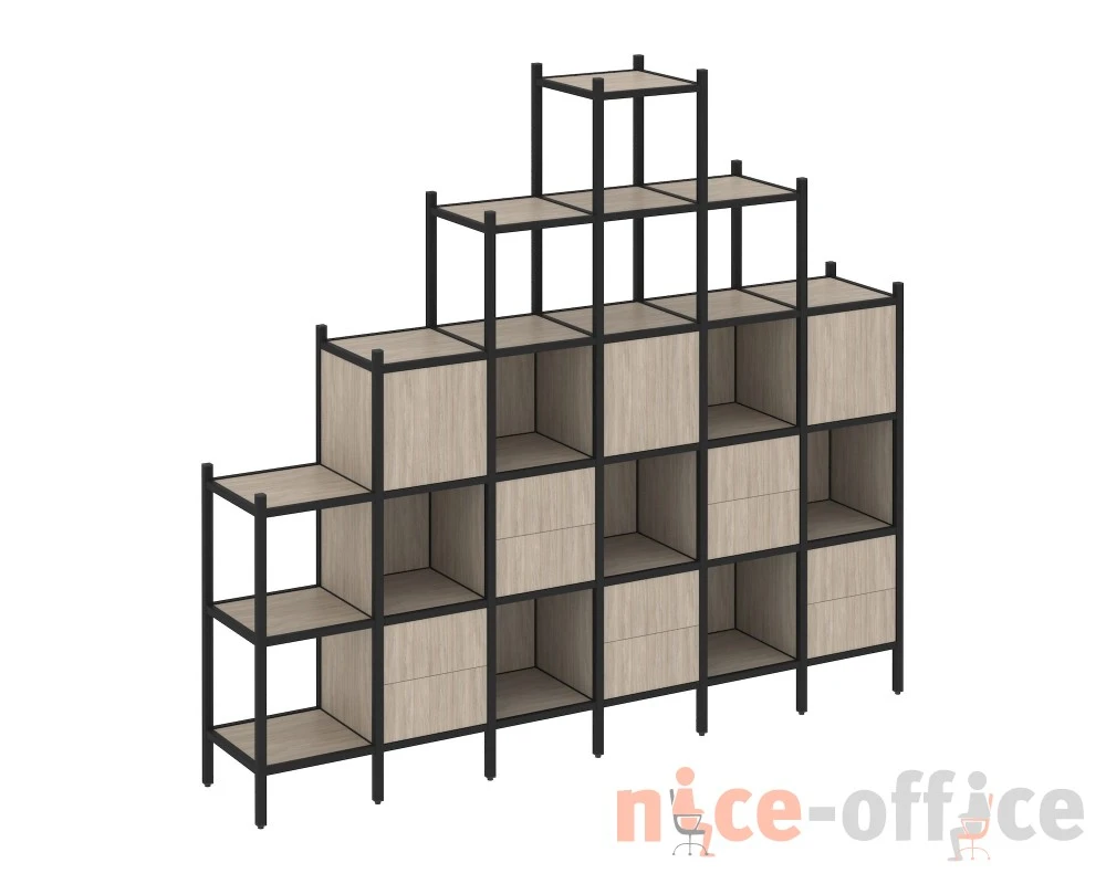 Прямой стеллаж L-24 2526x446x2280 Лофт / Loft
