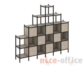 Прямой стеллаж L-24 2526x446x2280 Лофт / Loft images