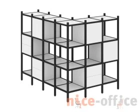 Угловой внешний стеллаж наборный L-52 1694x1278x1458 Лофт / Loft images