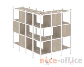 Угловой внешний стеллаж наборный L-52 1694x1278x1458 Лофт / Loft images