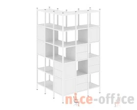 Угловой внешний стеллаж наборный L-53 1278x1278x2280 Лофт / Loft images