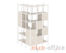 Угловой внешний стеллаж наборный L-53 1278x1278x2280 Лофт / Loft images