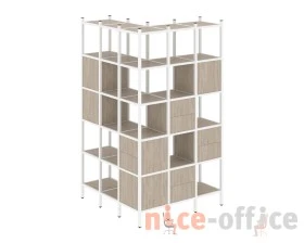 Угловой внешний стеллаж наборный L-53 1278x1278x2280 Лофт / Loft images
