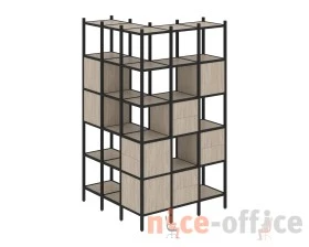 Угловой внешний стеллаж наборный L-53 1278x1278x2280 Лофт / Loft images