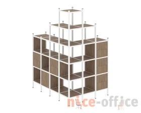 Угловой внешний стеллаж наборный L-56 1694x1278x2280 Лофт / Loft images