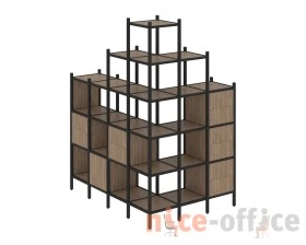 Угловой внешний стеллаж наборный L-56 1694x1278x2280 Лофт / Loft images
