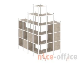 Угловой внешний стеллаж наборный L-56 1694x1278x2280 Лофт / Loft images