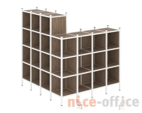 Угловой внешний стеллаж наборный L-60 1694x1694x1869 Лофт / Loft images