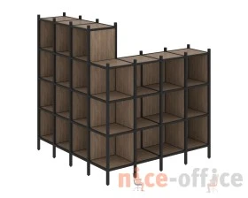Угловой внешний стеллаж наборный L-60 1694x1694x1869 Лофт / Loft images