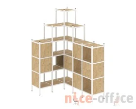 Угловой внутренний стеллаж L-43 1278x1694x2280 Лофт / Loft images