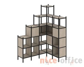 Угловой внутренний стеллаж L-44 1694x1278x2280 Лофт / Loft images