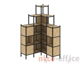 Угловой внутренний стеллаж L-45 1278x1278x2280 Лофт / Loft images