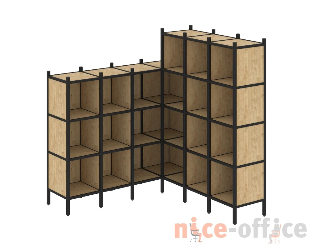 Угловой внутренний стеллаж L-50 1694x1694x1869 Лофт / Loft