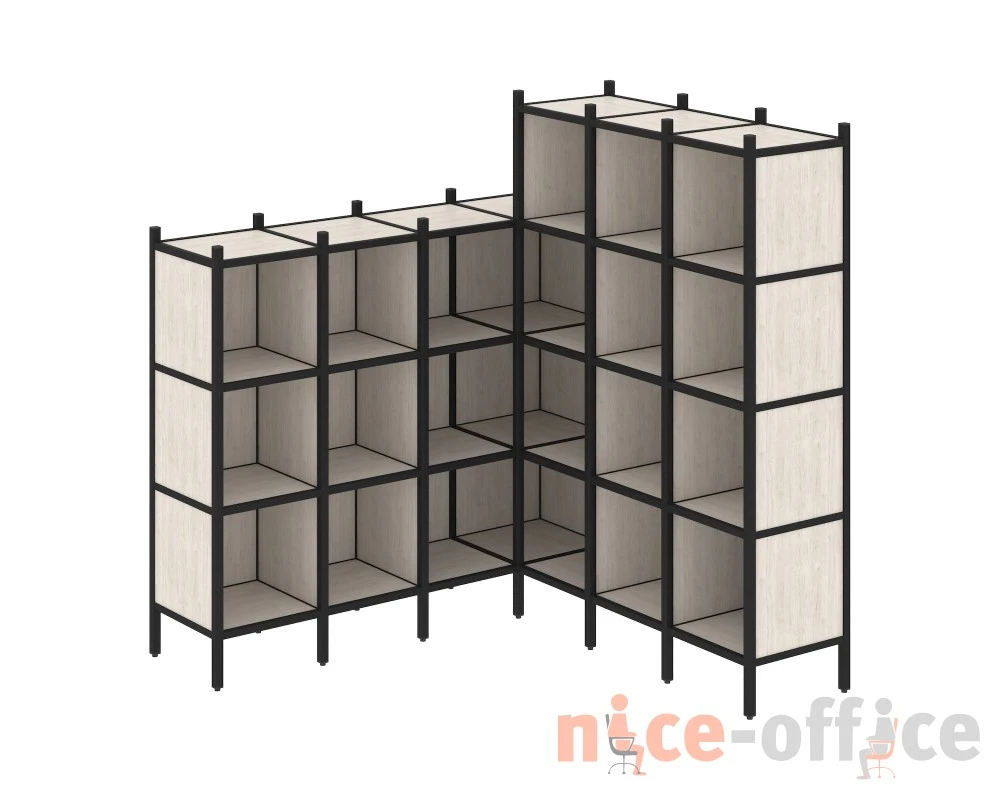 Угловой внутренний стеллаж L-50 1694x1694x1869 Лофт / Loft
