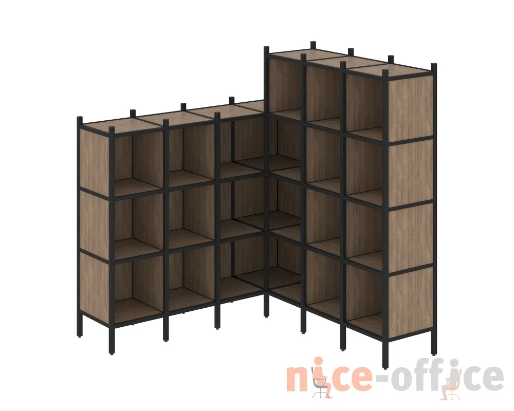 Угловой внутренний стеллаж L-50 1694x1694x1869 Лофт / Loft