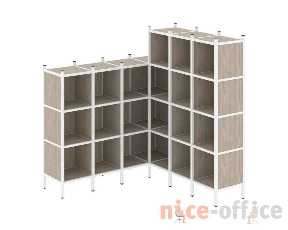 Угловой внутренний стеллаж L-50 1694x1694x1869 Лофт / Loft
