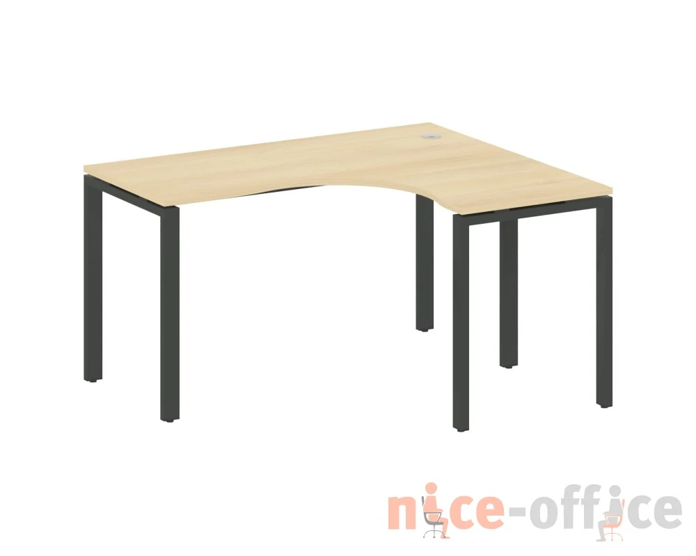 Стол офисный угловой правый на П-образном м/к 140x120x75 Метал Систем / Metal System