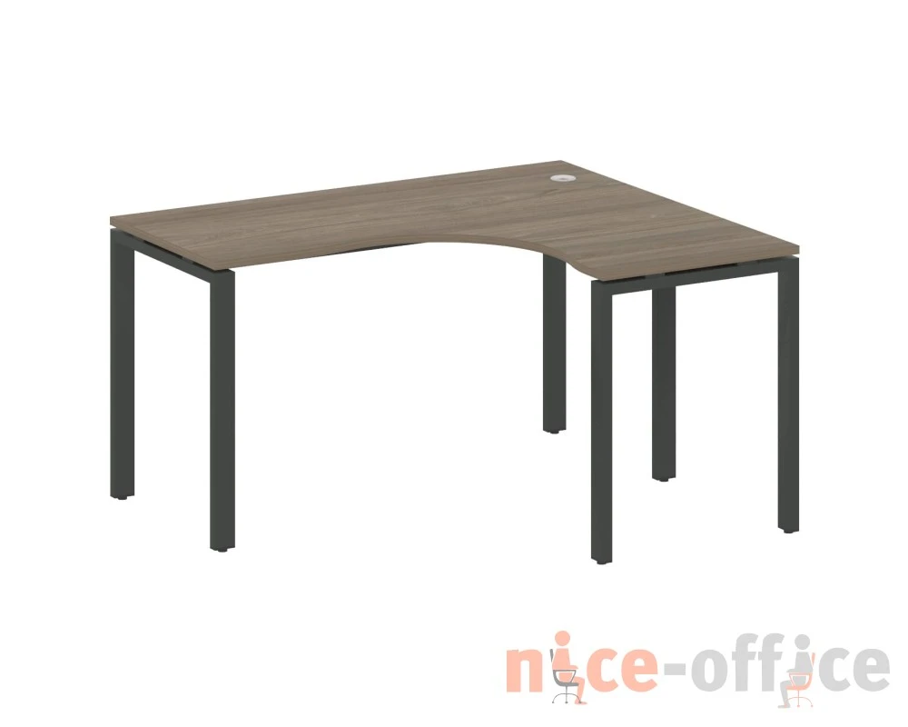 Стол офисный угловой правый на П-образном м/к 140x120x75 Метал Систем / Metal System