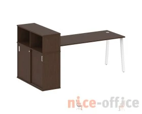 Стол письменный на А-образном м/к с опорным шкафом-купе 221x112x109,8 Метал Систем / Metal System images
