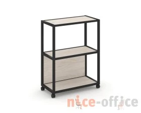 Стеллаж 3 уровня 1 секция VR.LT-STK-302.12 1200x400x1046 Шелф Мобайл / Shelf Mobile images