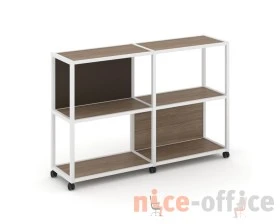 Стеллаж 3 уровня 2 секции VR.LT-STK-312.08 1570x400x1046 Шелф Мобайл / Shelf Mobile images