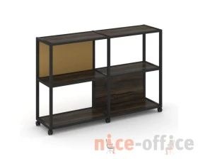 Стеллаж 3 уровня 2 секции VR.LT-STK-312.08 1570x400x1046 Шелф Мобайл / Shelf Mobile images