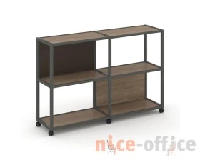 Стеллаж 3 уровня 2 секции VR.LT-STK-312.08 1570x400x1046 Шелф Мобайл / Shelf Mobile images