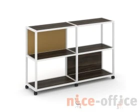 Стеллаж 3 уровня 2 секции VR.LT-STK-312.08 1570x400x1046 Шелф Мобайл / Shelf Mobile images